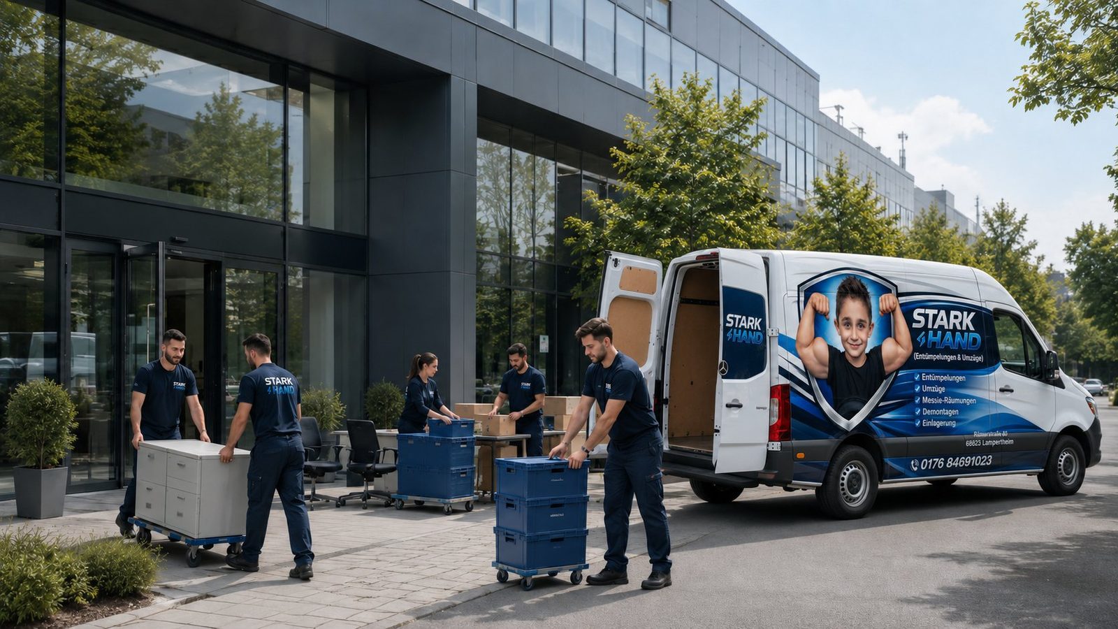 STARK HAND Team bei einer Firmen- und Büroauflösung
